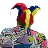 jester hat multi coloured back view costume accessory
