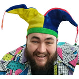 jester hat multi coloured costume accessory front
