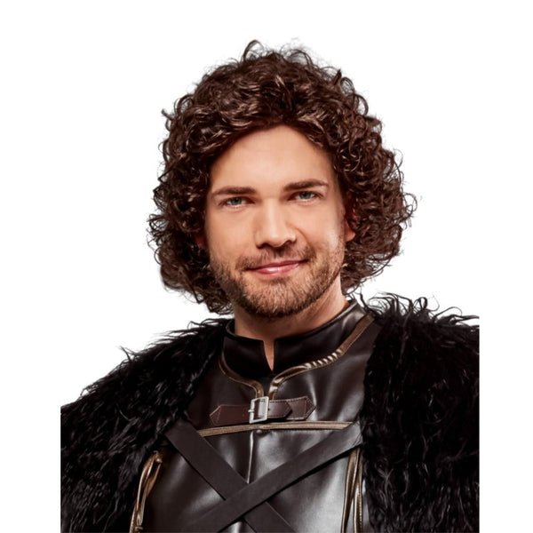 Jon Snow Wig - Game of Thrones, brown curly wig.
