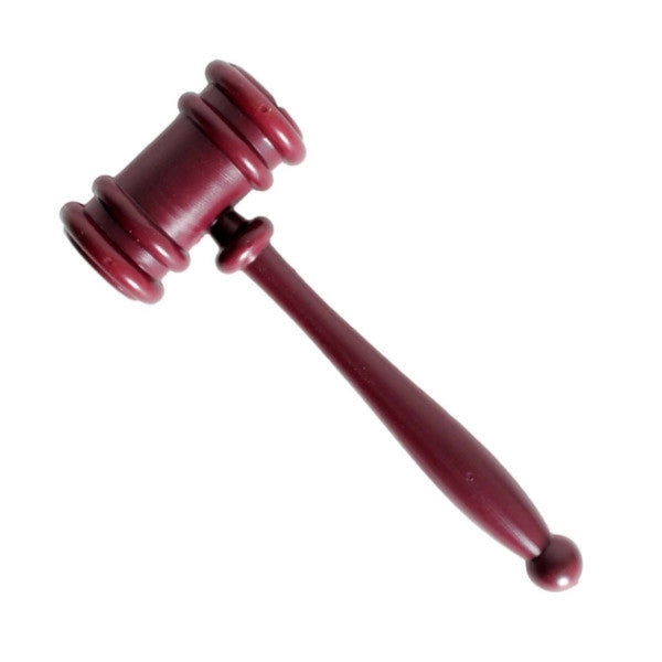 Judge gavel plastic costume prop 27cm