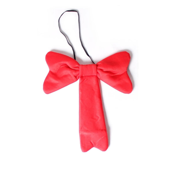 Jumbo red cat bow tie with elastic band – Book Week costume accessory