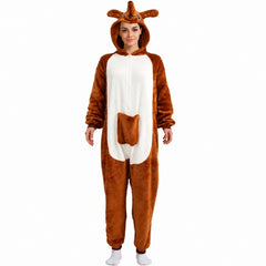 Adult kangaroo jumpsuit costume with hood and pouch for Book Week, Australia Day and Australian wildlife events