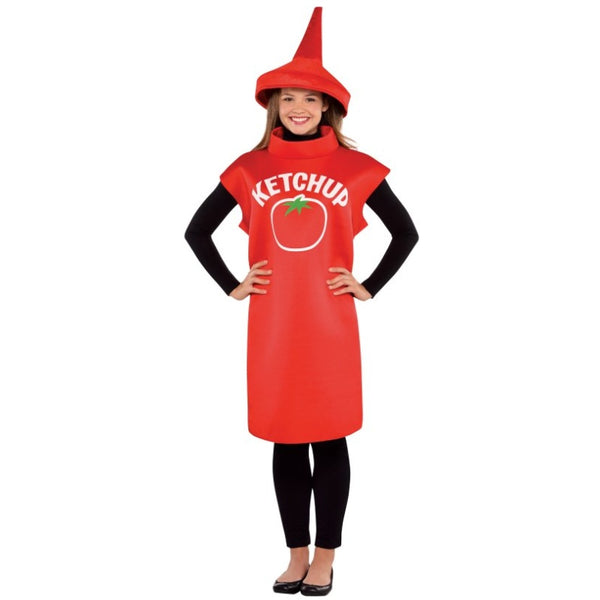 Ketchup Bottle Tunic & Hat - Adult in red.