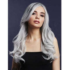 Khloe Long Wave Wig in Ice Silver