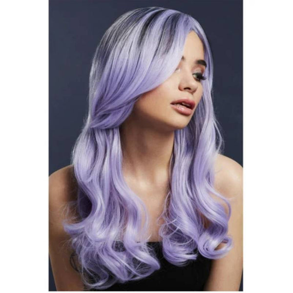 Khloe Long Wave Wig - True Blend Lilac, heat styleable, quality wig.