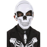 Kids Skeleton Mask made from lightweight plastic with elastic strap – Halloween and costume party accessory