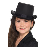 Black top hat for children's magician or circus costume
