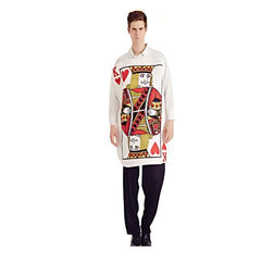 King of Hearts card costume – adult foam tunic with printed front and plain black back
