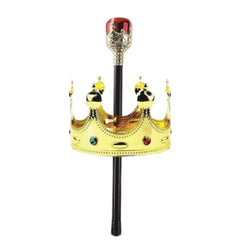 King sceptre and crown costume set
