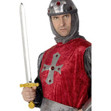 Medieval knight’s costume sword with straight hilt blade – fantasy and Book Week accessory