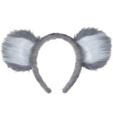 Kids grey koala ears on furry headband
