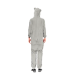 Back view of koala jumpsuit costume with low crotch