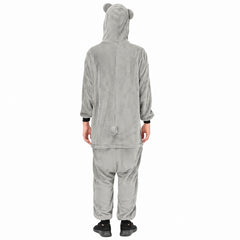 Adult koala jumpsuit costume with hood for Book Week, Australia Day and Australian wildlife events