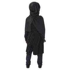 Child wearing an officially licensed Deluxe Kylo Ren Star Wars costume with hooded cape and mask, perfect for Book Week, May the 4th and Halloween.
