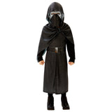 Child wearing an officially licensed Deluxe Kylo Ren Star Wars costume with hooded cape and mask, perfect for Book Week, May the 4th and Halloween.
