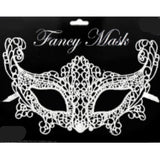 white lace masquerade mask classic style costume accessory