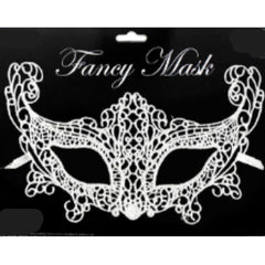 white lace masquerade mask classic style costume accessory