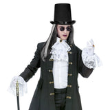 lace jabot with gem and cuffs gothic costume accessory