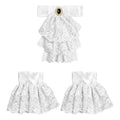 Lace Jabot with Gem & Cuffs Costume Set