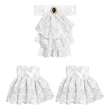 lace jabot with gem and cuffs costume accessory front