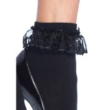 Anklet with Lace Ruffle - Leg Avenue, black.