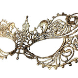 Gold filigree masquerade mask with ties