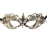 Decorative gold mask on a white background