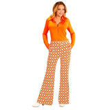 70s disco pants geometric pattern womens
