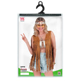 Packaging for ladies fringed hippie vest