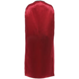 Red satin cape on a white background