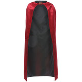 Red and black cape on a white background