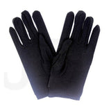 Short black ladies gloves front view