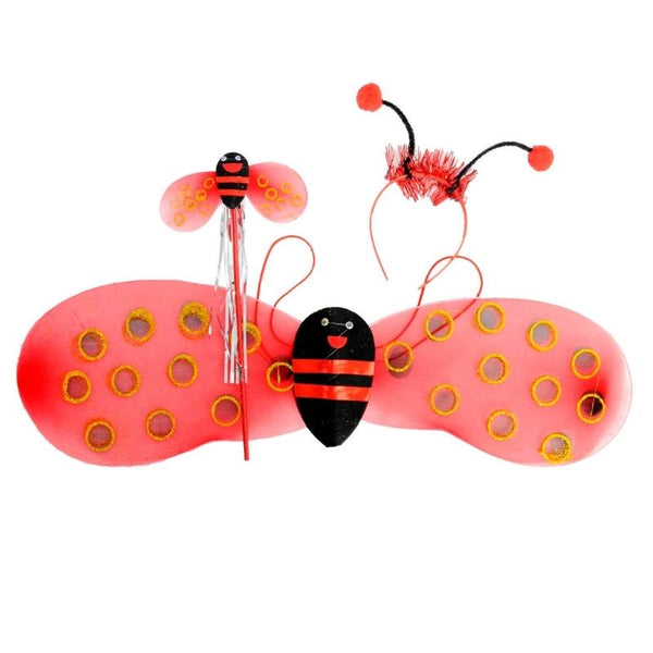Ladybug wings 3 piece set for children
