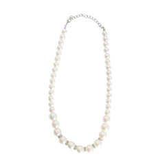 Large pearl necklace with diamantee rondells for 1920s flapper costume accessory