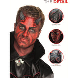 Devil-themed makeup kit with detailed features on a white background
