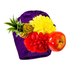 Latin Lady tropical fruit headpiece inspired by Carmen Miranda, perfect for Brazilian festivals