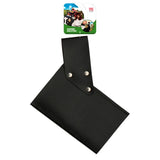Black faux leather sword holster costume accessory close-up