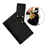 Black leather look sword holster worn on costume belt