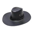 Leather Look Cowboy Hat - Black