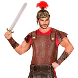 Leather look roman greek arm guards are ideal for medieval and historical costumes