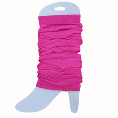 Legwarmers - Assorted Colours, hot pink knitted.