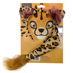 Leopard Ears Headband with Tail