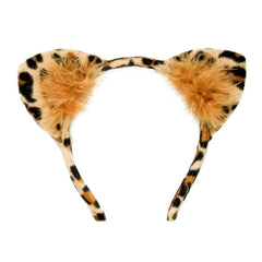 leopard ears velvet headband animal costume accessory