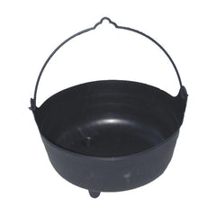 Lifesize black witch’s cauldron Halloween prop – oversized party accessory