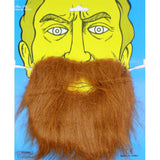Light brown party beard with attached moustache and elastic strap – ideal for pirate or old man costumes