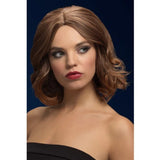 Light Brown Short Wavy Bob Fever Wig - Olivia, quality heat resistant with centre part.