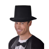 Deluxe felt Lincoln-style top hat with elastic inner band, adult size, perfect for historical or formal costumes