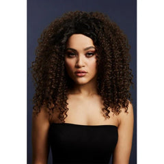 Lizzo Dark Brown Curly Wig, heat resistant, long curly wig.
