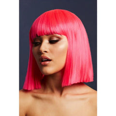 Neon pink blunt bob Fever wig