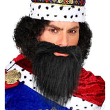 Long Black Beard and Moustache Worn with King Costume